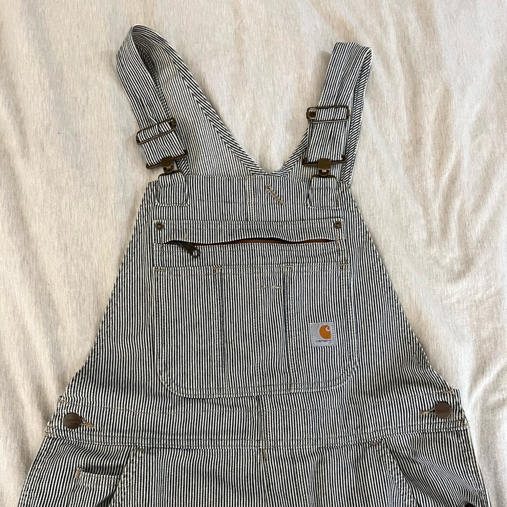 Womens carhartt railroad stripe overalls